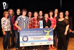 Les lauréats du volet  étudiant du Concours Québécois en entrepreneuriat 2015